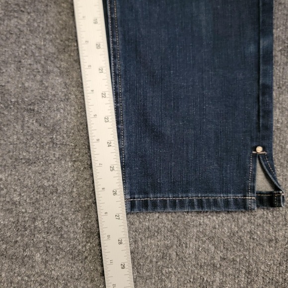 White House Black Market Jeans Womens 8 Ankle Stretch Denim Straight Leg Noir - Picture 4 of 9